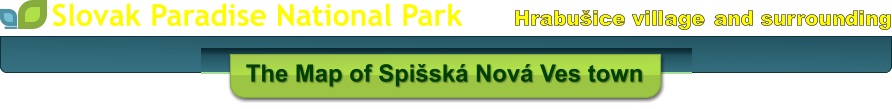 Hrabuice village and surrounding Slovak Paradise National Park The Map of Spisk Nov Ves town